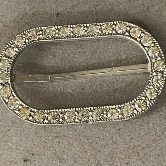 1920's Belt Buckle or Scarf Clip Gorgeous Rhinestones I can't read the marks - Picture 12 of 12